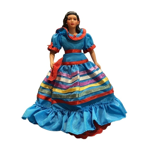 Vintage 1990 AVON Lupita from Mexico International Porcelain Doll Collection 8" - Picture 11 of 11